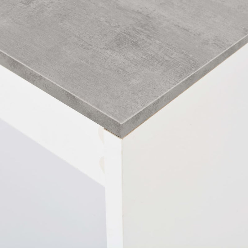 vidaXL fehér bárasztal polccal 110 x 50 x 103 cm