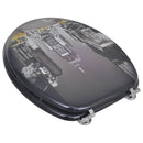 vidaXL 2 db New York mintás MDF WC ülőke