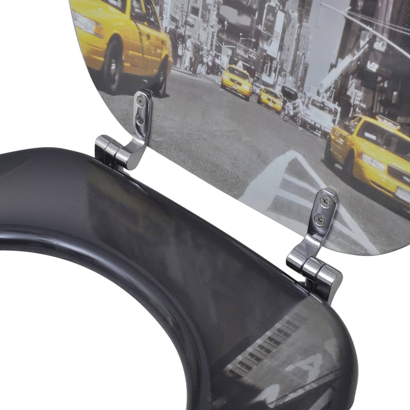 vidaXL 2 db New York mintás MDF WC ülőke