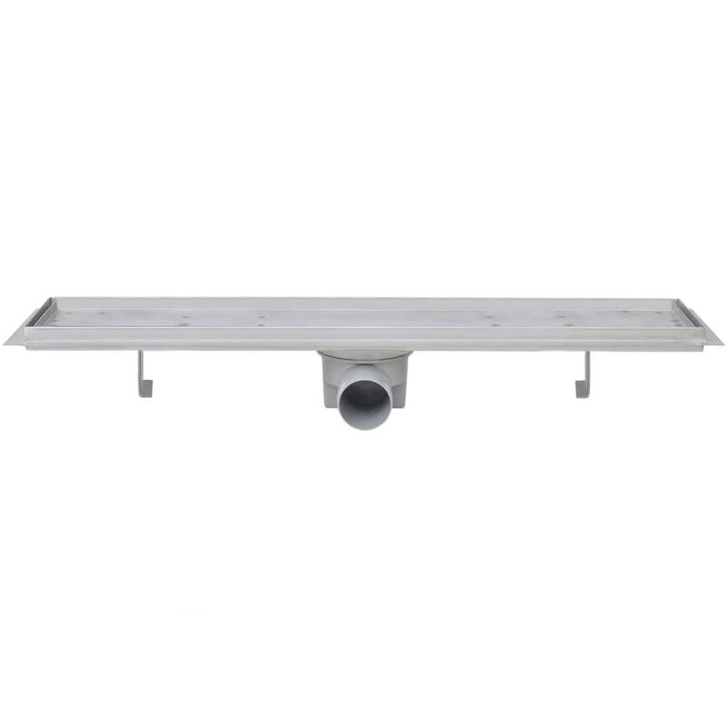 vidaXL 2 db lineáris rozsdamentes acél zuhany lefolyó 630 x 140 mm