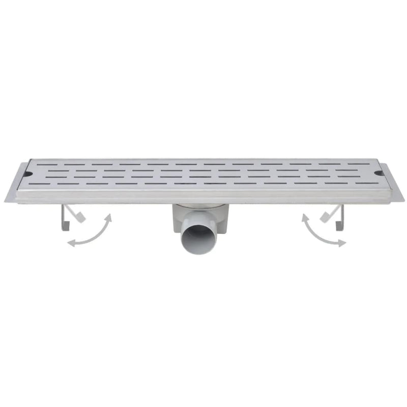 vidaXL 2 db lineáris rozsdamentes acél vonal zuhany lefolyó 830x140 mm