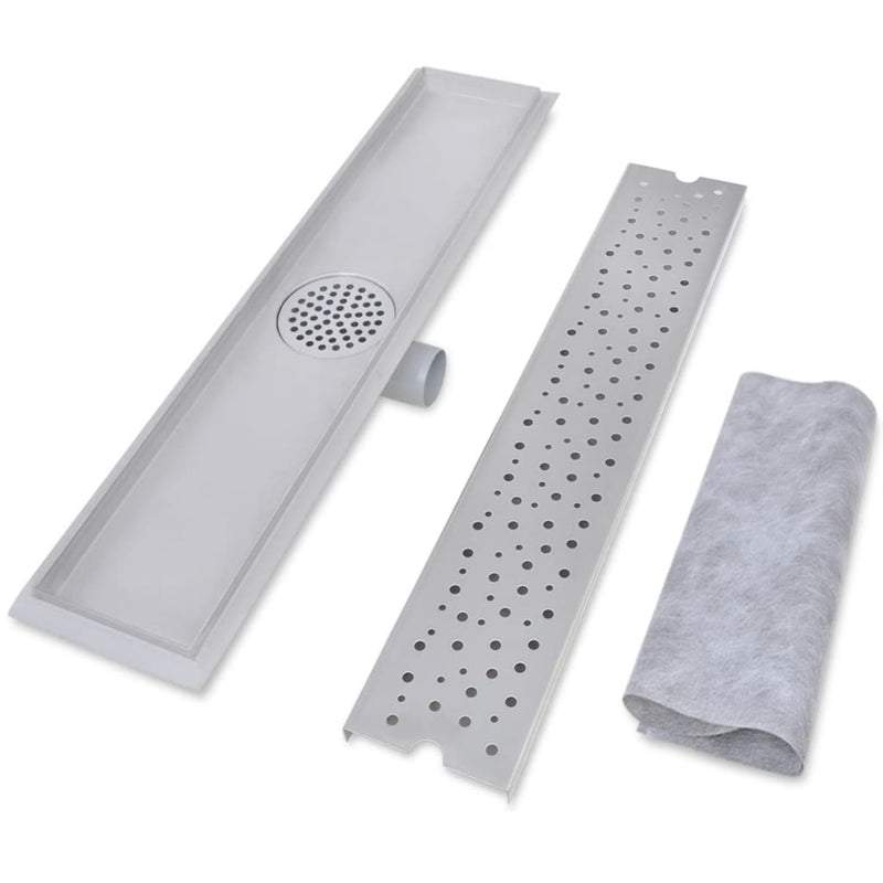 vidaXL 2db lineáris rozsdamentes acél buborék zuhany lefolyó 630x140mm