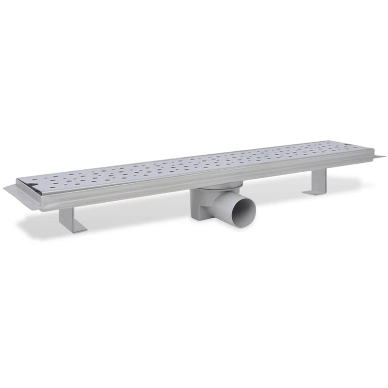 vidaXL 2db lineáris rozsdamentes acél buborék zuhany lefolyó 630x140mm