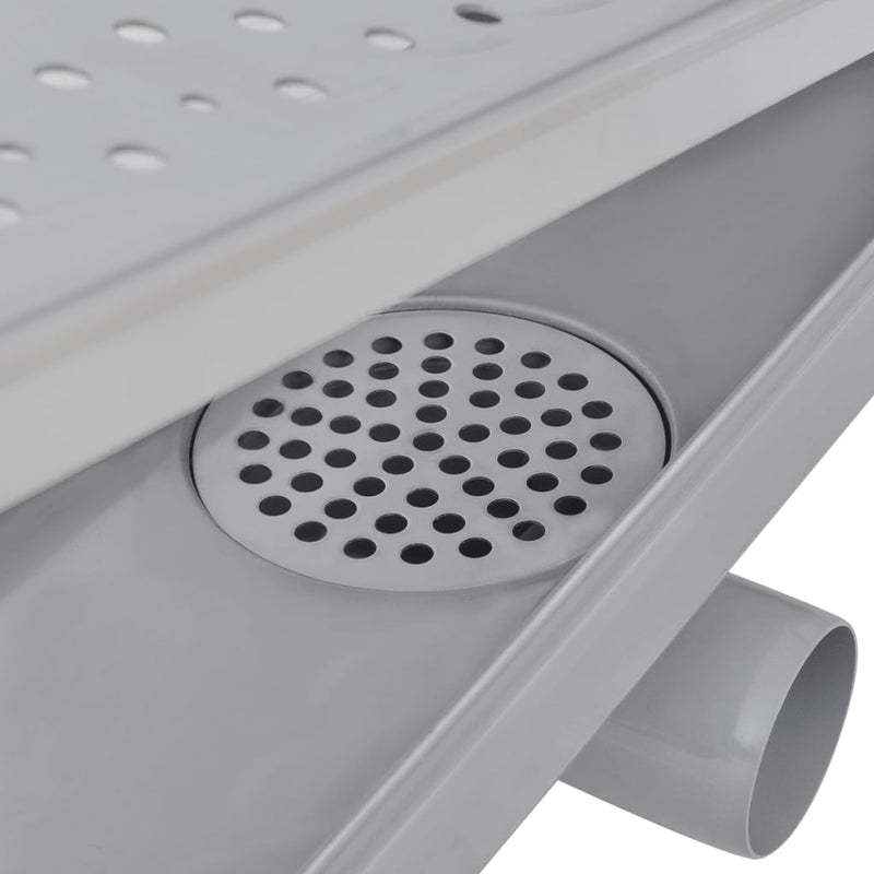vidaXL 2db lineáris rozsdamentes acél buborék zuhany lefolyó 630x140mm