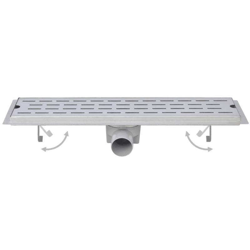 vidaXL 2 db lineáris acél buborék zuhany lefolyó 1030 x 140 mm