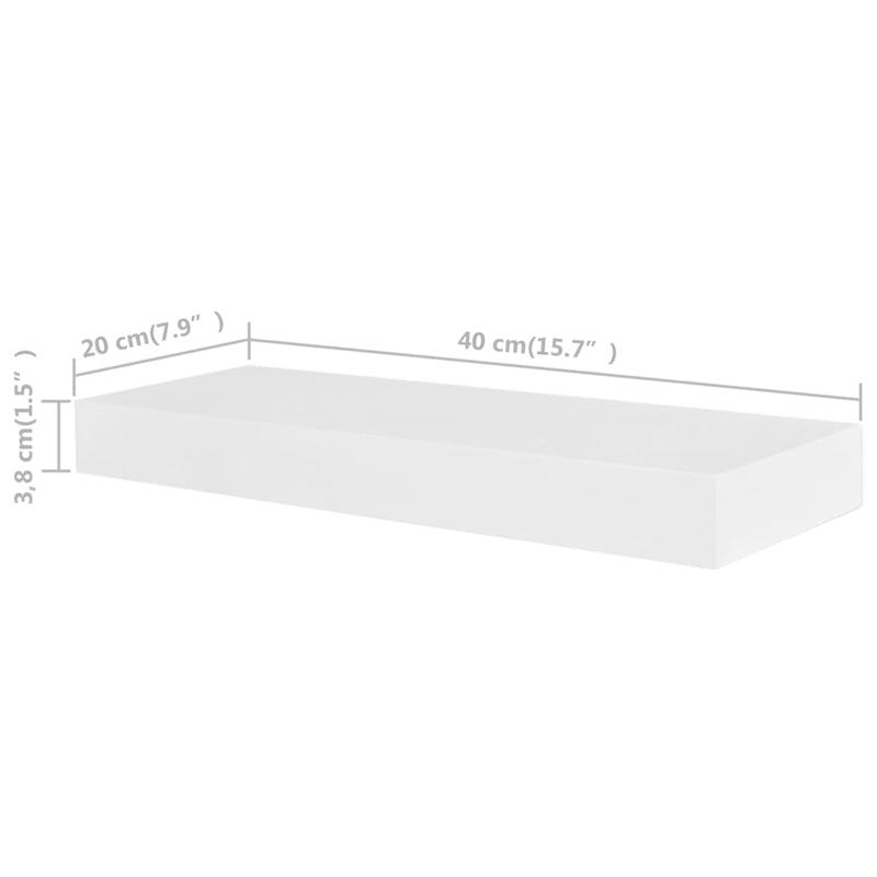 vidaXL 4 db fehér fali polc 40 cm