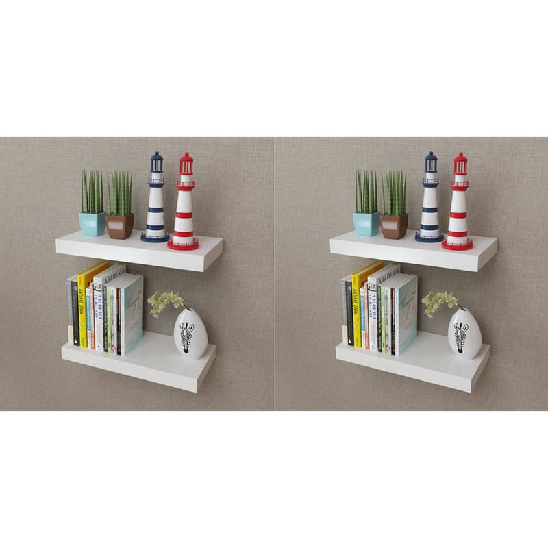 vidaXL 4 db fehér fali polc 40 cm