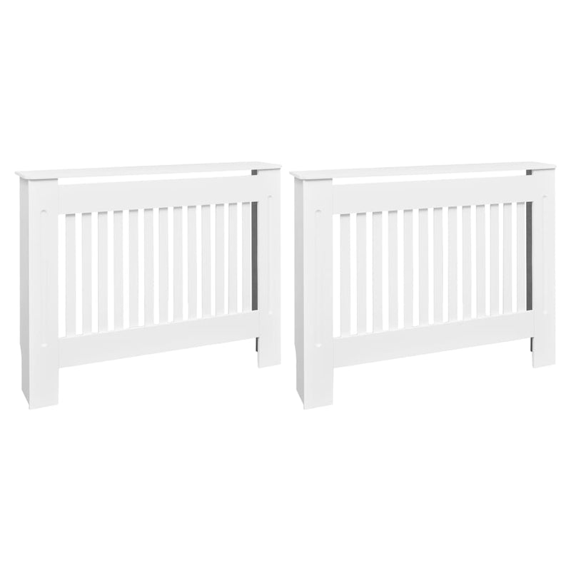 vidaXL 2 db fehér MDF radiátorburkolat 112 cm