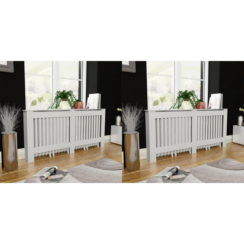 vidaXL 2 db fehér MDF radiátorburkolat 172 cm