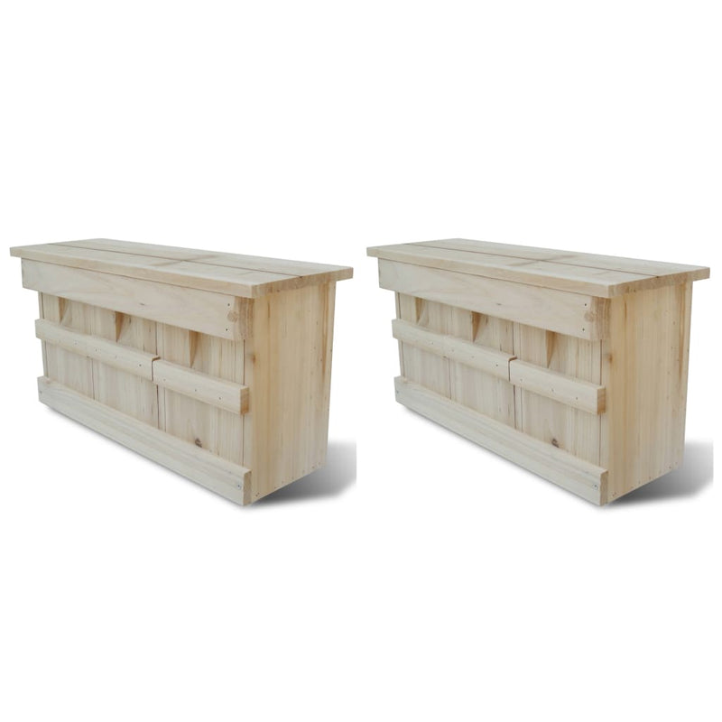 vidaXL 2 darab fa verébház 44 x 15,5 x 21,5 cm