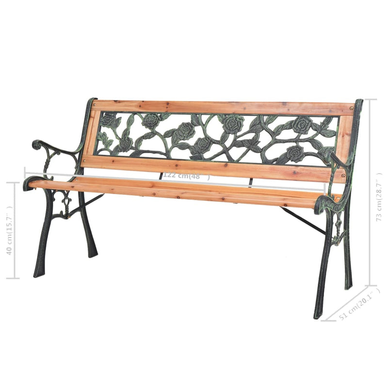 vidaXL fa kerti pad 122 cm