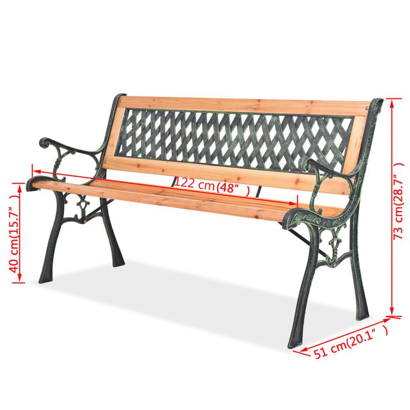 vidaXL fa kerti pad 122 cm