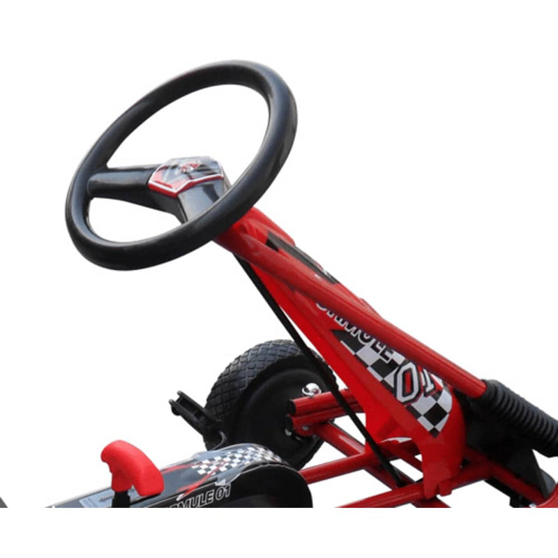 Pedálos gokart állítható üléssel piros