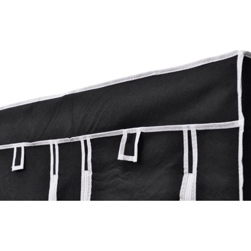 vidaXL fekete összecsukható ruhásszekrény 110 x 45 x 175 cm