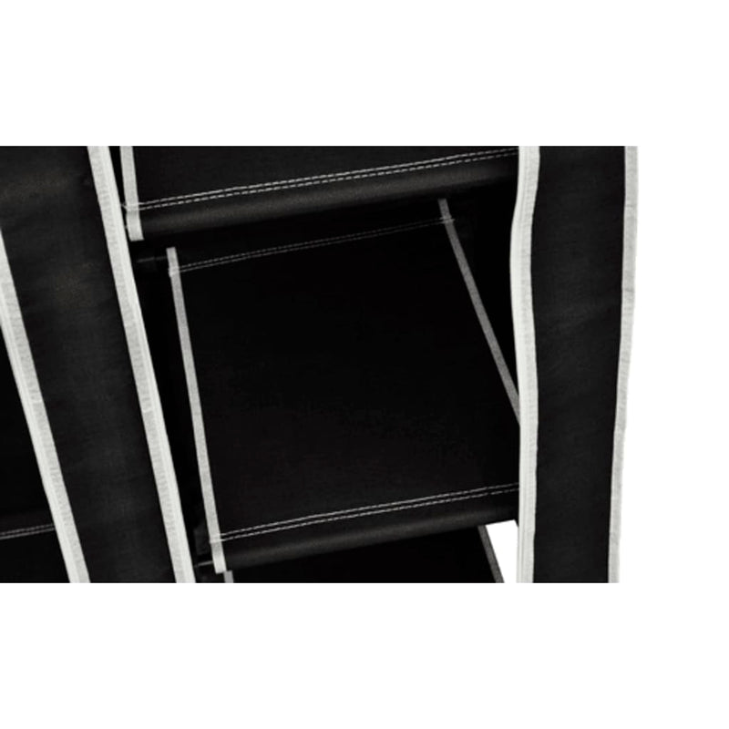 vidaXL fekete összecsukható ruhásszekrény 110 x 45 x 175 cm