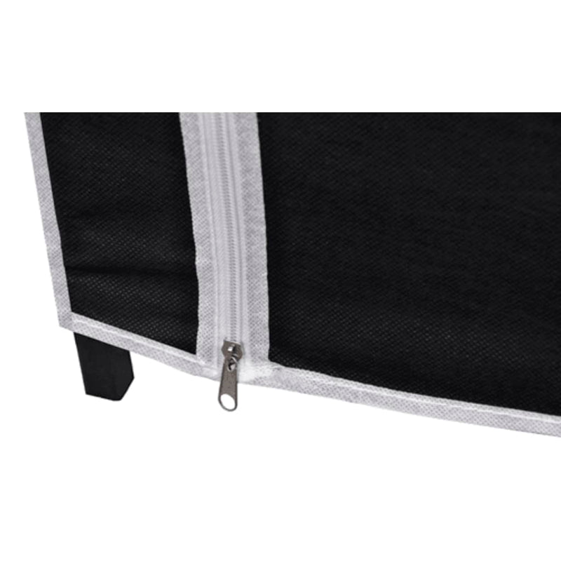 vidaXL fekete összecsukható ruhásszekrény 110 x 45 x 175 cm