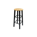 vidaXL sárgásbarna fa/fekete acél étkezőgarnitúra