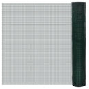 vidaXL zöld horganyzott csirkeháló drótkerítés PVC bevonattal 10 x 1 m