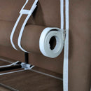 Barna szövet cipőszekrény borítóval 115 x 28 x 110 cm