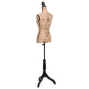 Fekete zsákvászon női próbababa mellszobor