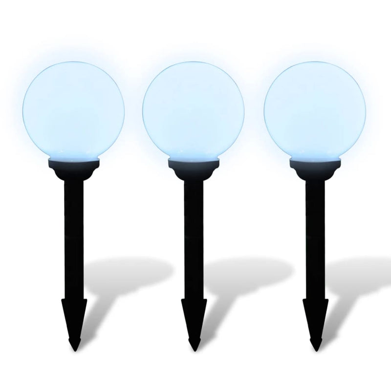 vidaXL 3 db kültéri tüske ösvény LED-es lámpa 20 cm