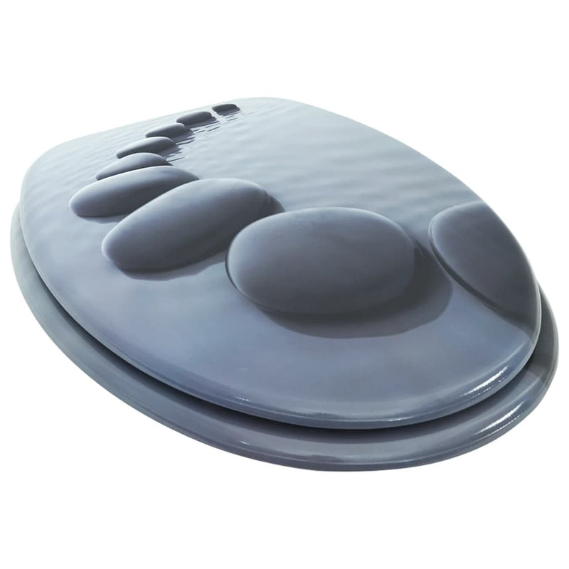 vidaXL kőmintás MDF WC-ülőke