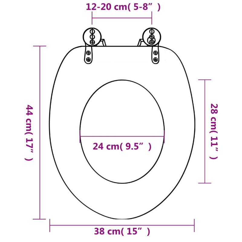 vidaXL tengericsillag mintás MDF WC-ülőke