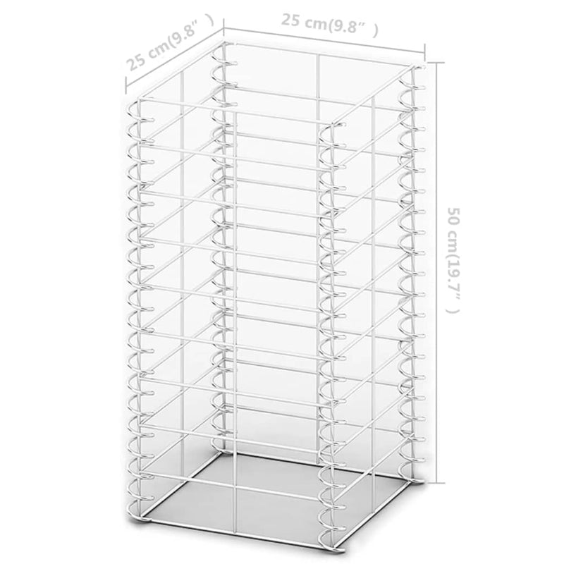 vidaXL  3 db gabion kosár horganyzott drótból 25 x 25 x 50 cm