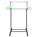 2 db állítható ruhatároló állvány 1 db akasztósínnel