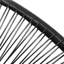 vidaXL fekete polyrattan kerti kagylószék