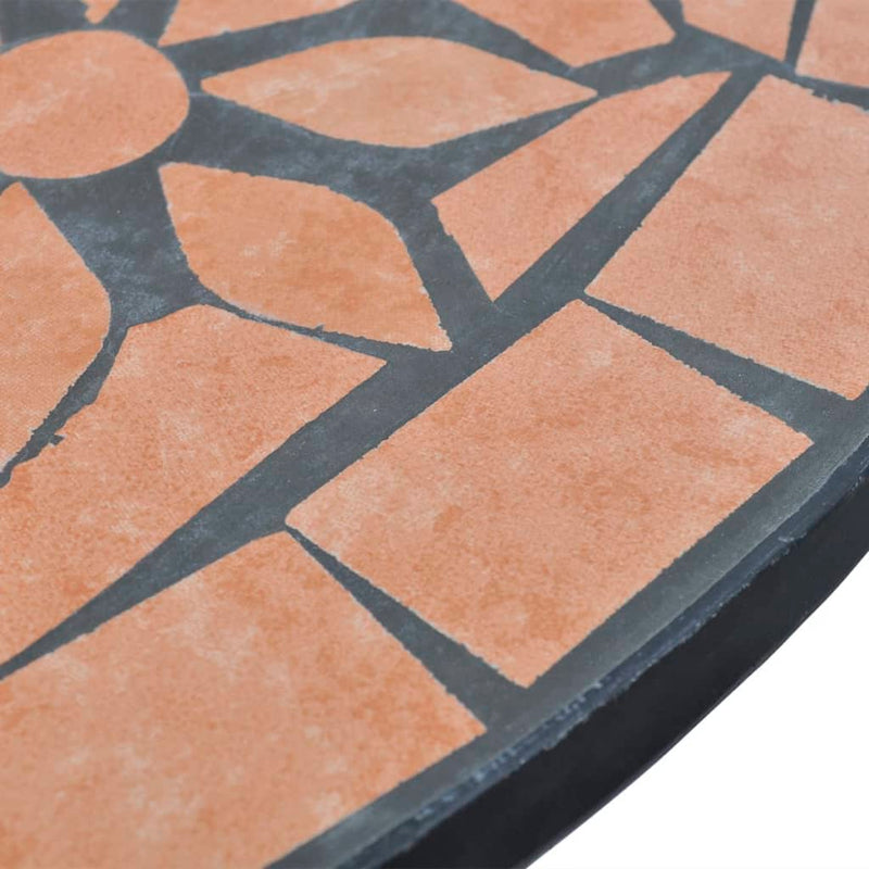 vidaXL terrakotta mozaik bisztró asztal 60 cm