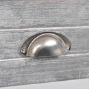 vidaXL egyfiókos szürke/fehér éjjeliszekrény