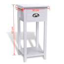 vidaXL egyfiókos fehér éjjeliszekrény