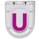 vidaXL fehér szögletes gyorskioldó WC-ülőke lassan csukódó fedéllel