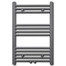 Szürke fürdőszobai egyenes törölközőtartó központi fűtéssel 500x764 mm