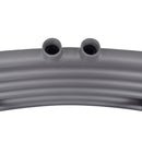 Szürke fürdőszobai íves törölközőtartó központi fűtéssel 480x480 mm