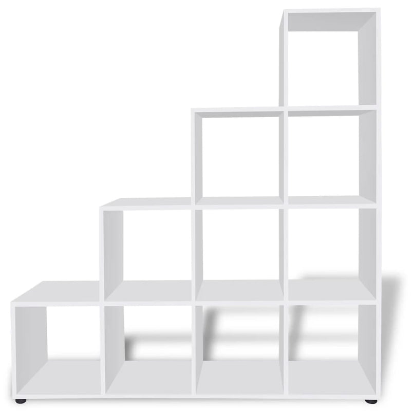 vidaXL fehér lépcsős könyvespolc/vitrines polc 142 cm