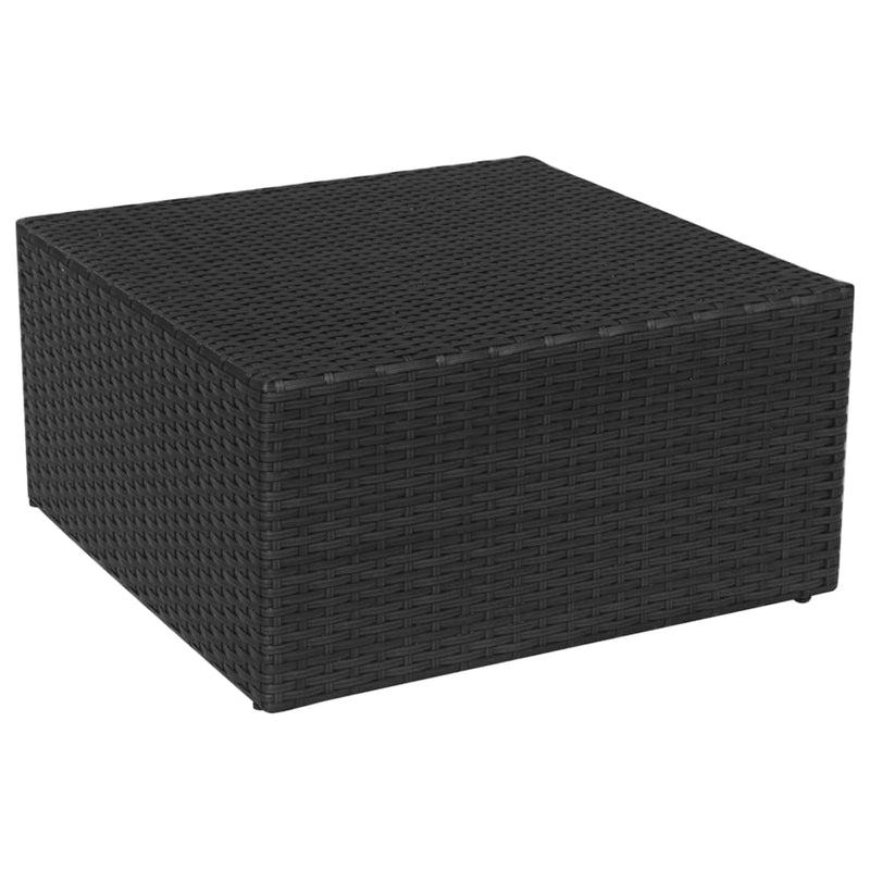 vidaXL fekete kerti polyrattan szék zsámollyal