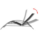 vidaXL fekete alumínium napozóágy