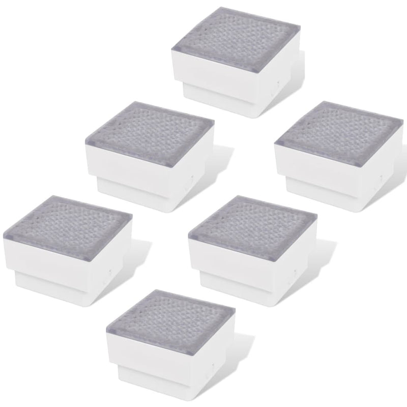 vidaXL 6 db beépíthető LED fény 100 x 100 x 68 mm