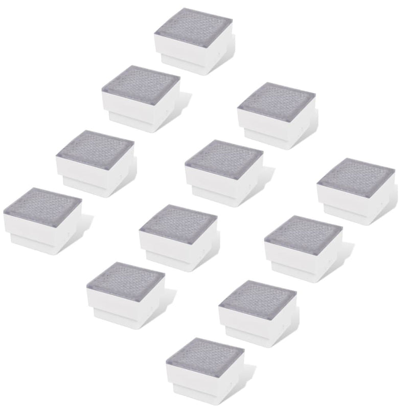 vidaXL 12 db beépíthető LED fény 100 x 100 x 68 mm