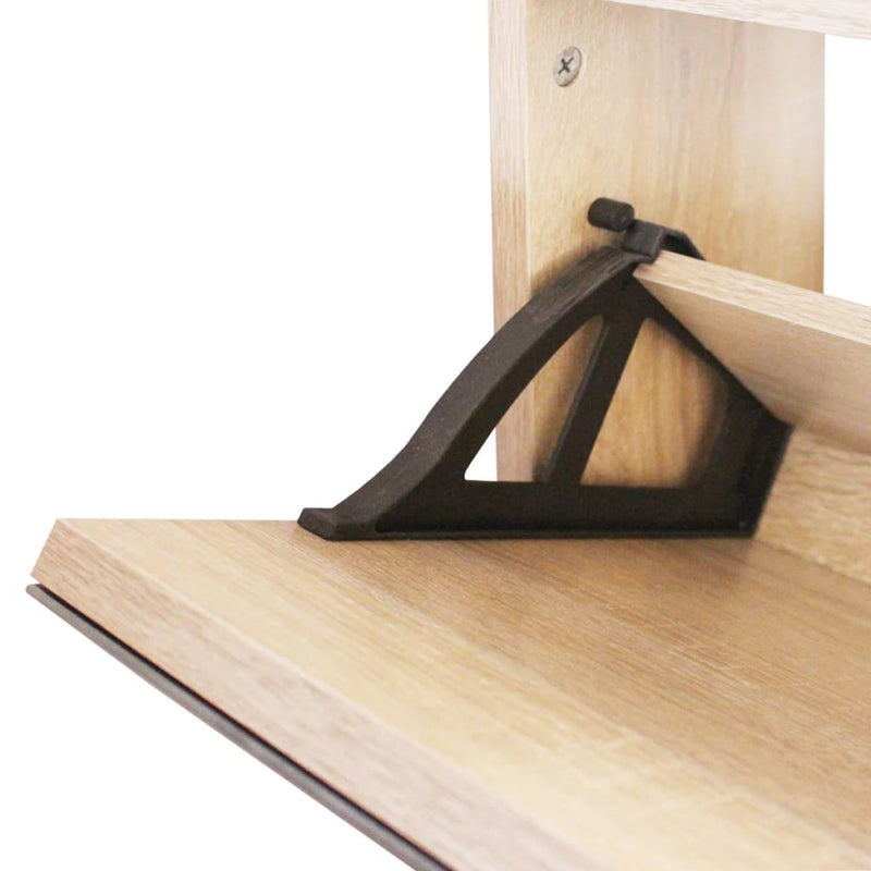 vidaXL 2 szintes tölgyfa cipőszekrény tükörrel 63 x 17 x 67 cm