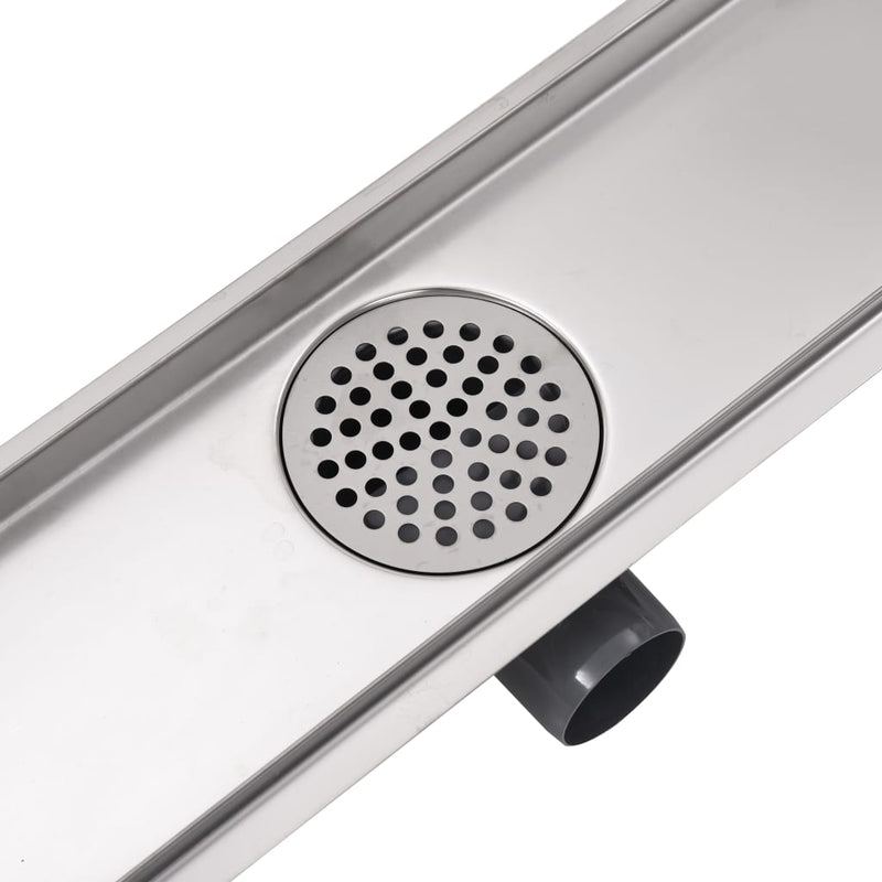 vidaXL 630x140 mm lineáris rozsdamentes acél zuhany lefolyó