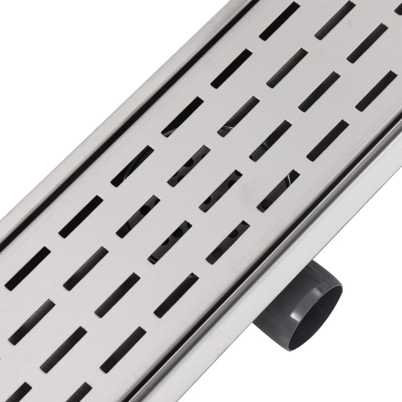 vidaXL 830x140 mm lineáris rozsdamentes acél zuhany lefolyó