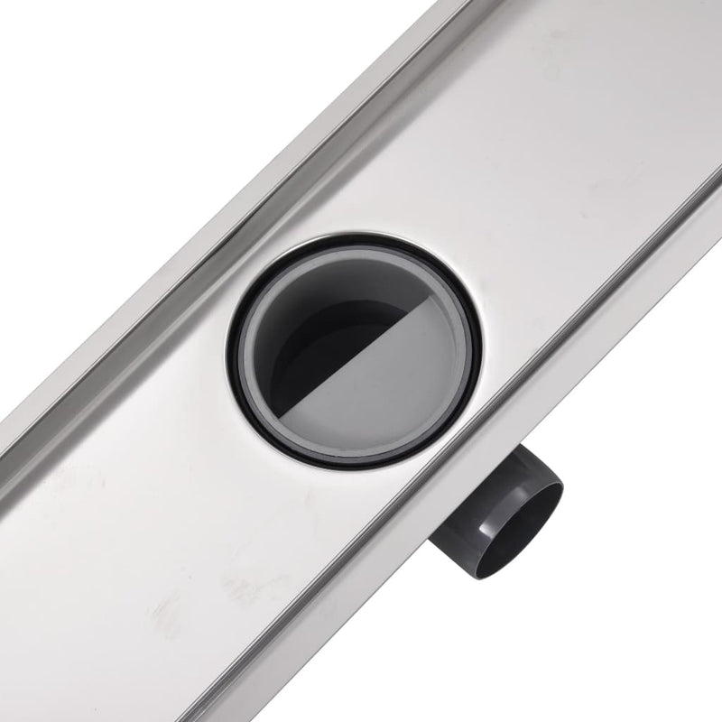 vidaXL 830x140 mm lineáris rozsdamentes acél zuhany lefolyó