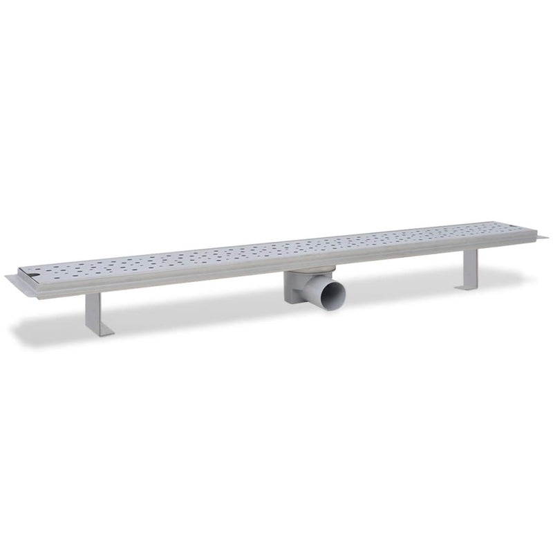 vidaXL pöttyös rozsdamentes acél zuhany lefolyóvezeték 930 x 140 mm