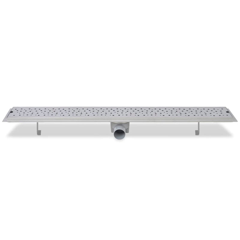 vidaXL pöttyös rozsdamentes acél zuhany lefolyóvezeték 930 x 140 mm