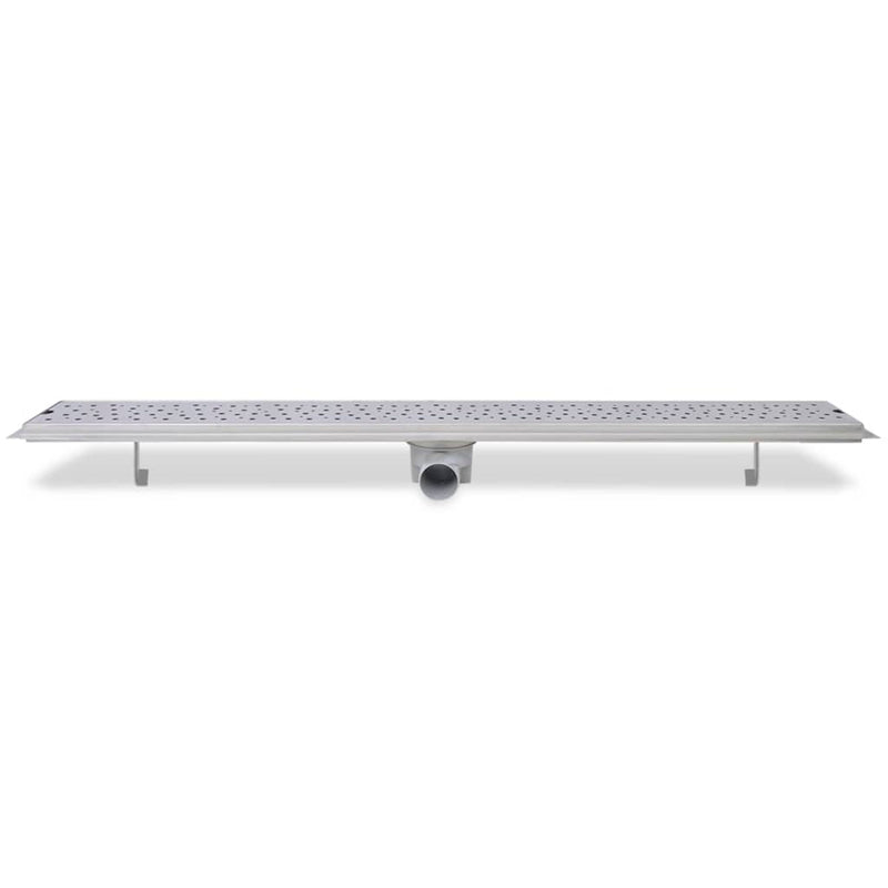vidaXL pöttyös rozsdamentes acél zuhany lefolyóvezeték 1030 x 140 mm