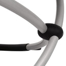 vidaXL fekete és szürke geometrikus formájú kültéri acél napozóágy