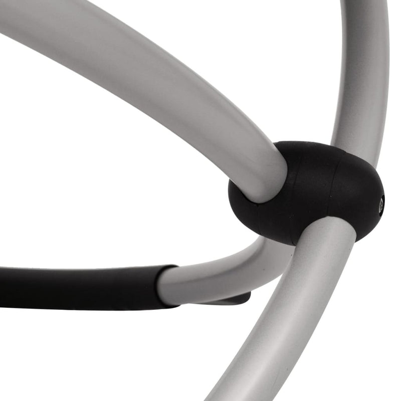 vidaXL fekete és szürke geometrikus formájú kültéri acél napozóágy